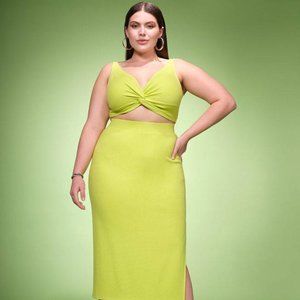 Eloquii lime green two piece set